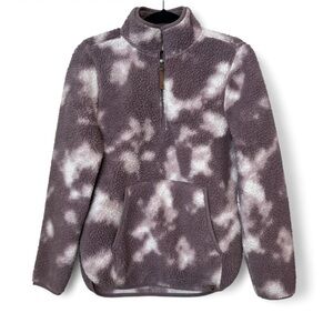 LIV Outdoor Purple & White Tie-Dye Fleece Pullover